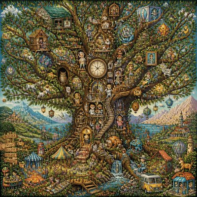 a tree in nature — Maximal Variety Art Style