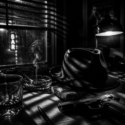 still life with everyday objects — Film Noir Aesthetic
