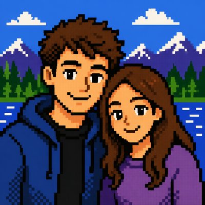 portrait of two people together