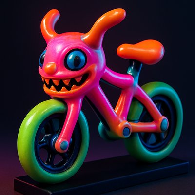 bicyle resting against a wall