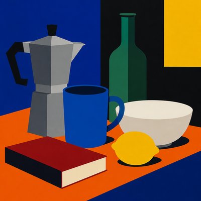 still life with everyday objects
