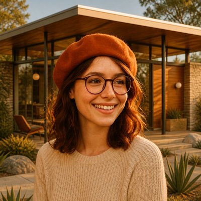 Mid-Century Modern Architecture Style Transfer Example