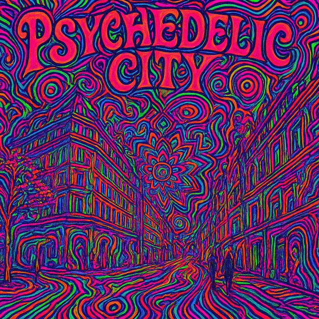 Psychedelic Poster Design Style Transfer Example