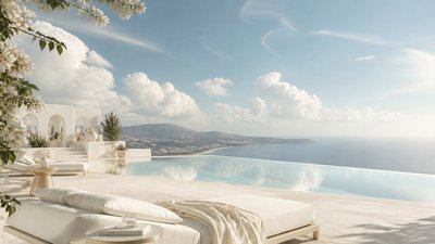 sweeping panoramic landscape with a dramatic sky