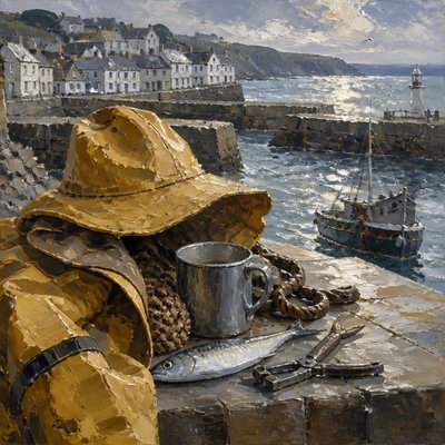 still life with everyday objects — Cornwall Plein Air Art Style