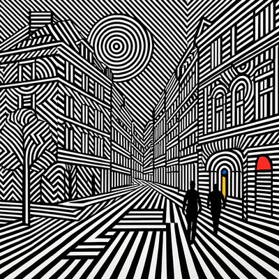 Op Art Style Style Transfer Example