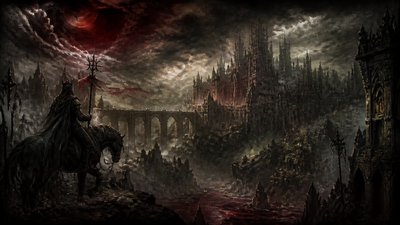 sweeping panoramic landscape with a dramatic sky