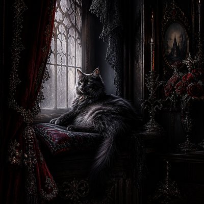 a cat lounging in a sunlit window