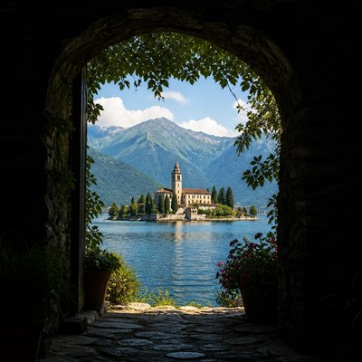 wide landscape with natural scenery — Framing Art Style