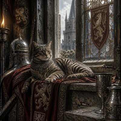 a cat lounging in a sunlit window