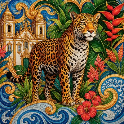 animal standing in natural pose — Brazilian Art Style