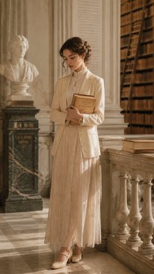 full-length portrait of an elegant figure