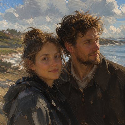 portrait of two people together