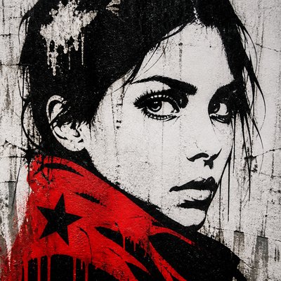Stencil Street Art Style example