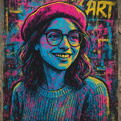 Street Art Poster Design Style Transfer Example