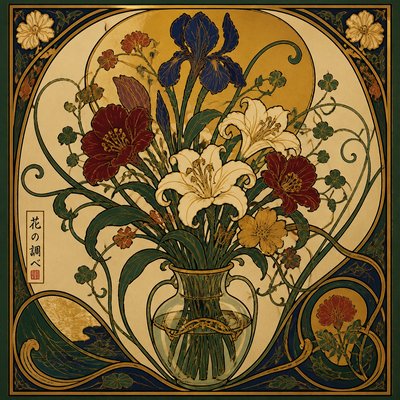 bouquet of flowers in a glass vase