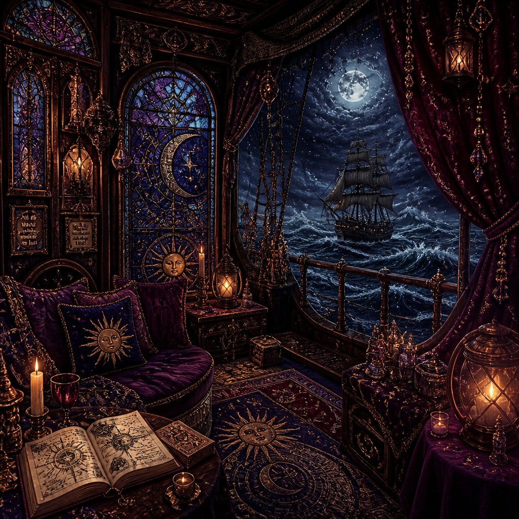 sailing ship on a stormy sea — Whimsigoth Aesthetic