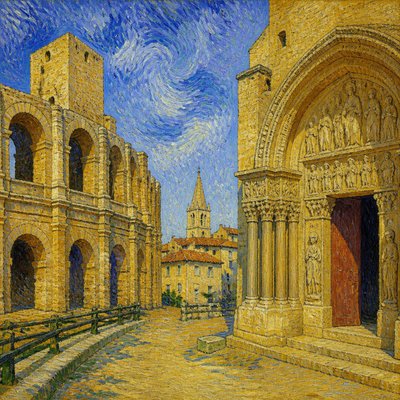 wide landscape with natural scenery — Arles Art Style