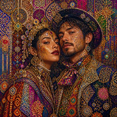 portrait of two people together