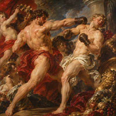 greco-roman ignudi athletes boxing exercise