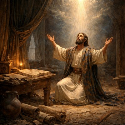 Express without words “Then was the secret revealed unto Daniel in a night vision. Then Daniel blessed the God of heaven. Daniel answered and said, Blessed be the name of God for ever and ever: for wisdom and might are his: And he changeth the times and the seasons: he removeth kings, and setteth up kings: he giveth wisdom unto the wise, and knowledge to them that know understanding: He revealeth the deep and secret things: he knoweth what is in the darkness, and the light dwelleth with him. I thank thee, and praise thee, O thou God of my fathers, who hast given me wisdom and might, and hast made known unto me now what we desired of thee: for thou hast now made known unto us the king's matter.” (Daniel 2:19-23, KJV)
