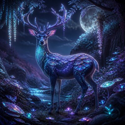 animal standing in natural pose — Lunarpunk Aesthetic