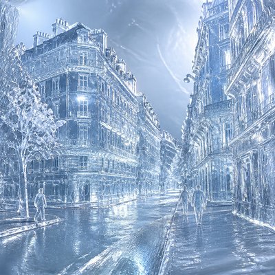 Ice Sculpture Art Style Style Transfer Example