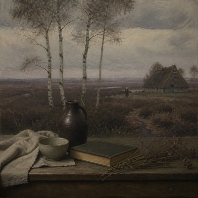 still life with everyday objects — Worpswede Art Style