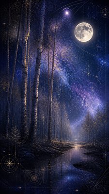 a serene birch forest in soft morning light, no people, no text