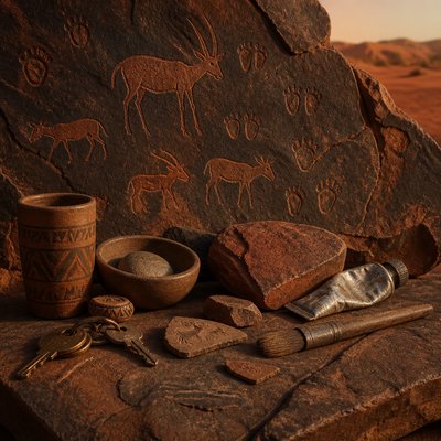still life with everyday objects — Namibian Art Style