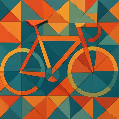 bicyle resting against a wall