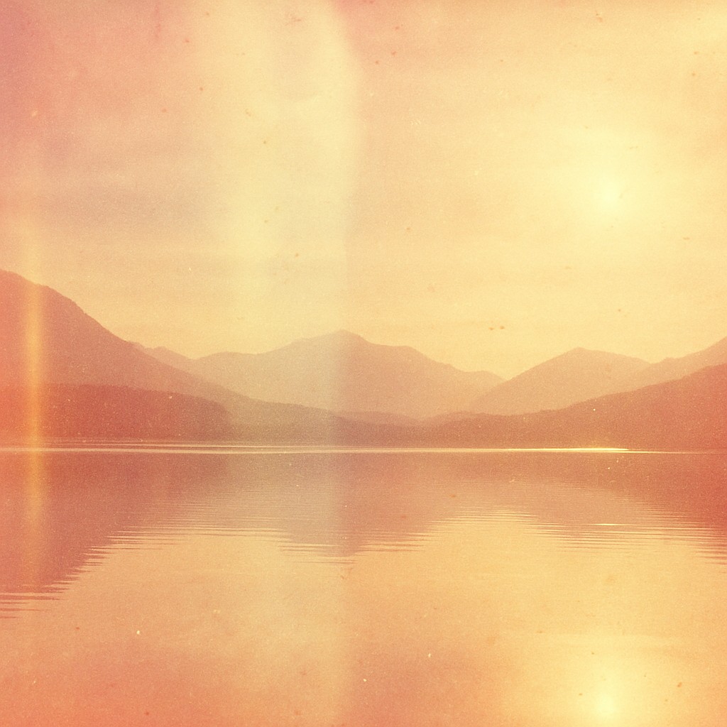 serene landscape with mountains and water