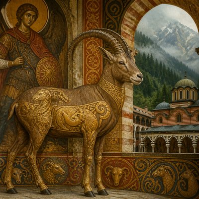 animal standing in natural pose — Bulgarian Art Style