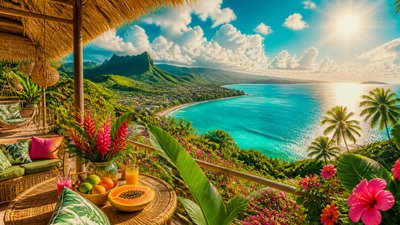 sweeping panoramic landscape with a dramatic sky
