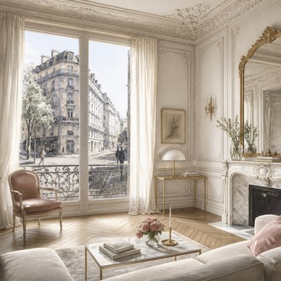 Parisian Apartment Interior Design Style Transfer Example