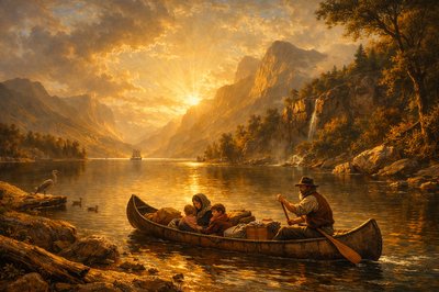 So, you look at those captains and then at yourself
and you wonder: “Why them, and not me?”
As you paddle along in your pitiful state,
a canoe you hope no one will see.
But there’s just enough room for those trusted to you
for safe passage, provisions, and tare.
So, you keep to yourself, and you follow the shore,
making passage for those in your care.
