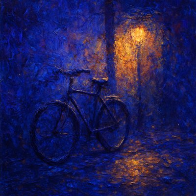 bicyle resting against a wall