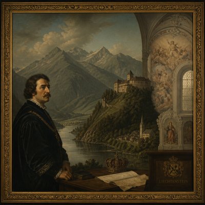 serene landscape with mountains and water