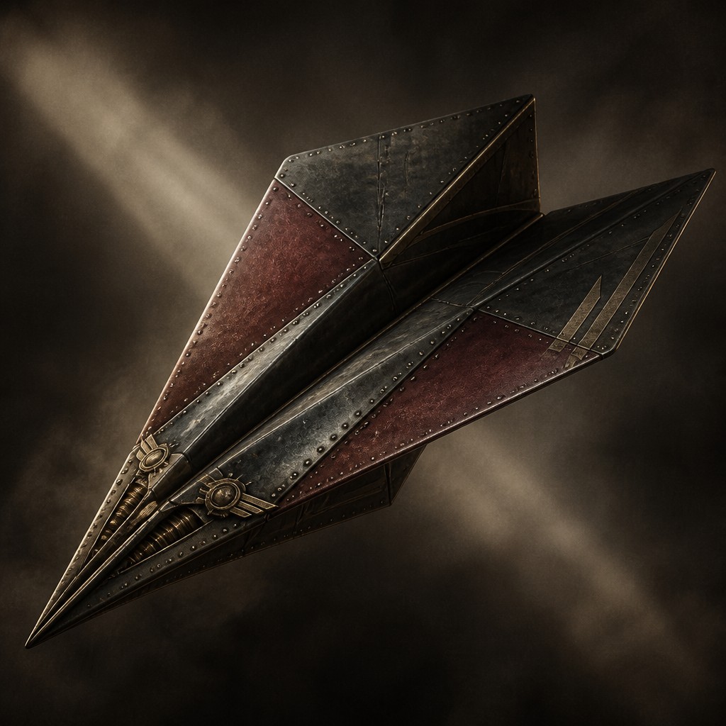 a paper plane, clean minimal composition on a plain background, no text