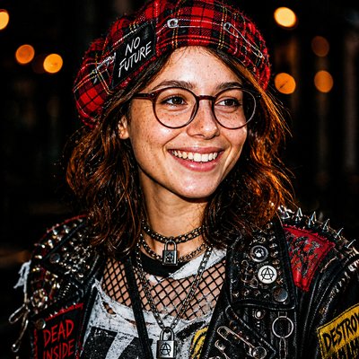 Punk Fashion Style Style Transfer Example