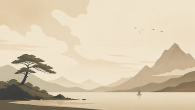 sweeping panoramic landscape with a dramatic sky