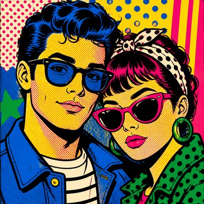portrait of two people together