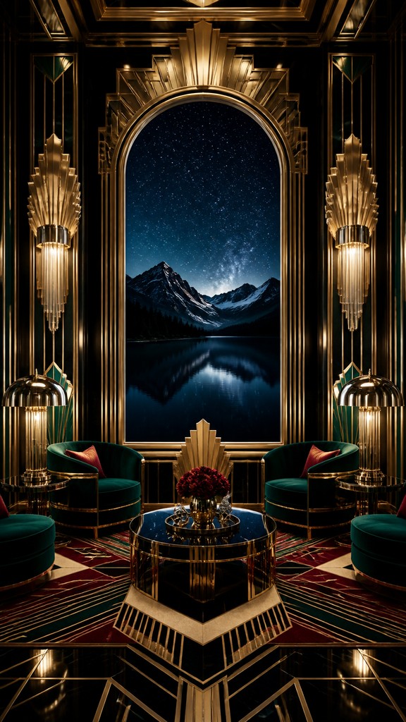 a tranquil mountain lake beneath a starry night sky, no people, no text