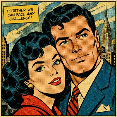 portrait of two people together