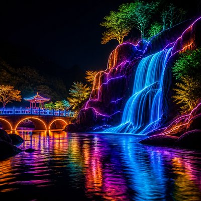 wide landscape with natural scenery — Light Art Style