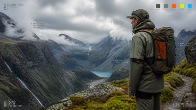 sweeping panoramic landscape with a dramatic sky