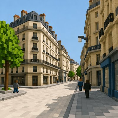 Blocky Art Style Style Transfer Example