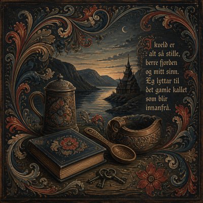 still life with everyday objects — Norwegian Art Style