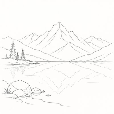 Contour Line Drawing Style 2