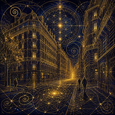 Sacred Geometric Art Style Transfer Example